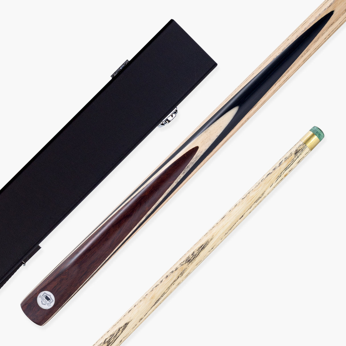 PRO147 Pro Match Walnut 2 Piece Snooker Pool Cue and Case Set 9.5mm Tip
