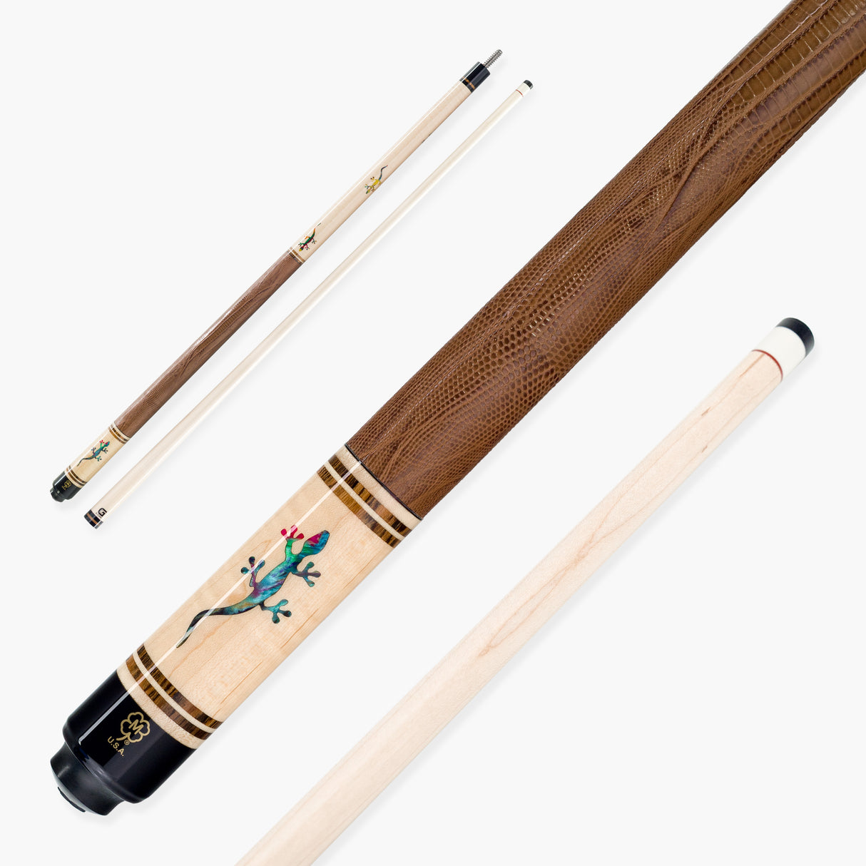 McDermott ShokRes Chameleon Inlay Hand Crafted G-Series American Pool Cue 13mm tip – G516C-G03