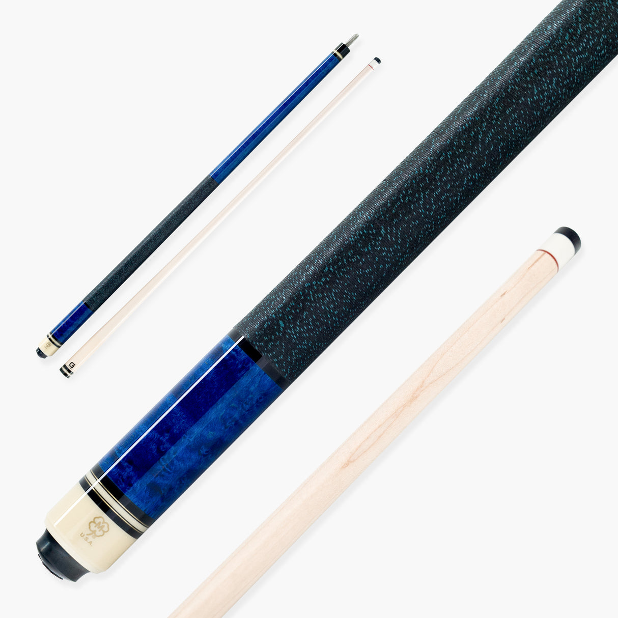 McDermott PACIFIC BLUE Hand Crafted G-Series American Pool Cue 13mm Tip – G201