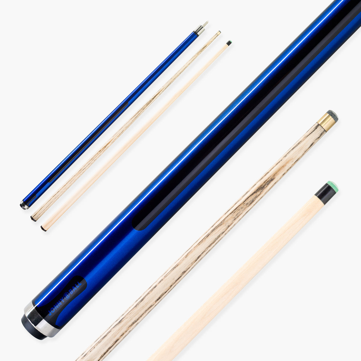 Jonny 8 Ball Switch 2 Piece Dual Shaft English Pool Cue with 9mm Playing Shaft and 10.5mm Breaking Shaft