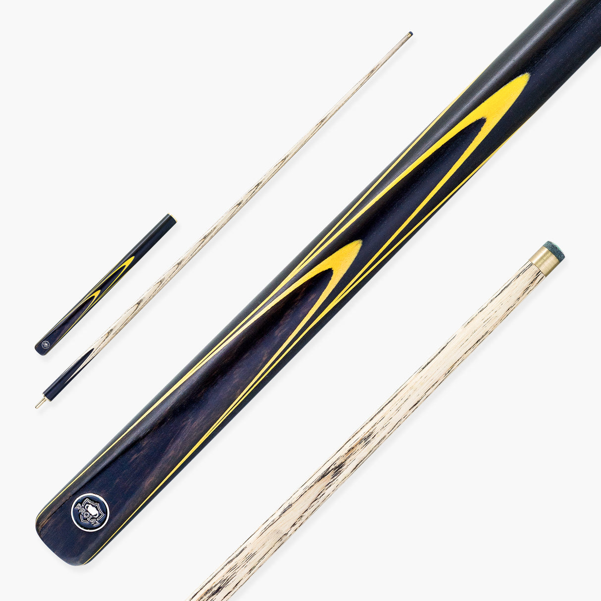 PRO147 Apollo 58 Inch 3/4 Jointed Hand Spliced Premium Snooker and Pool Cue 9.5mm Tip