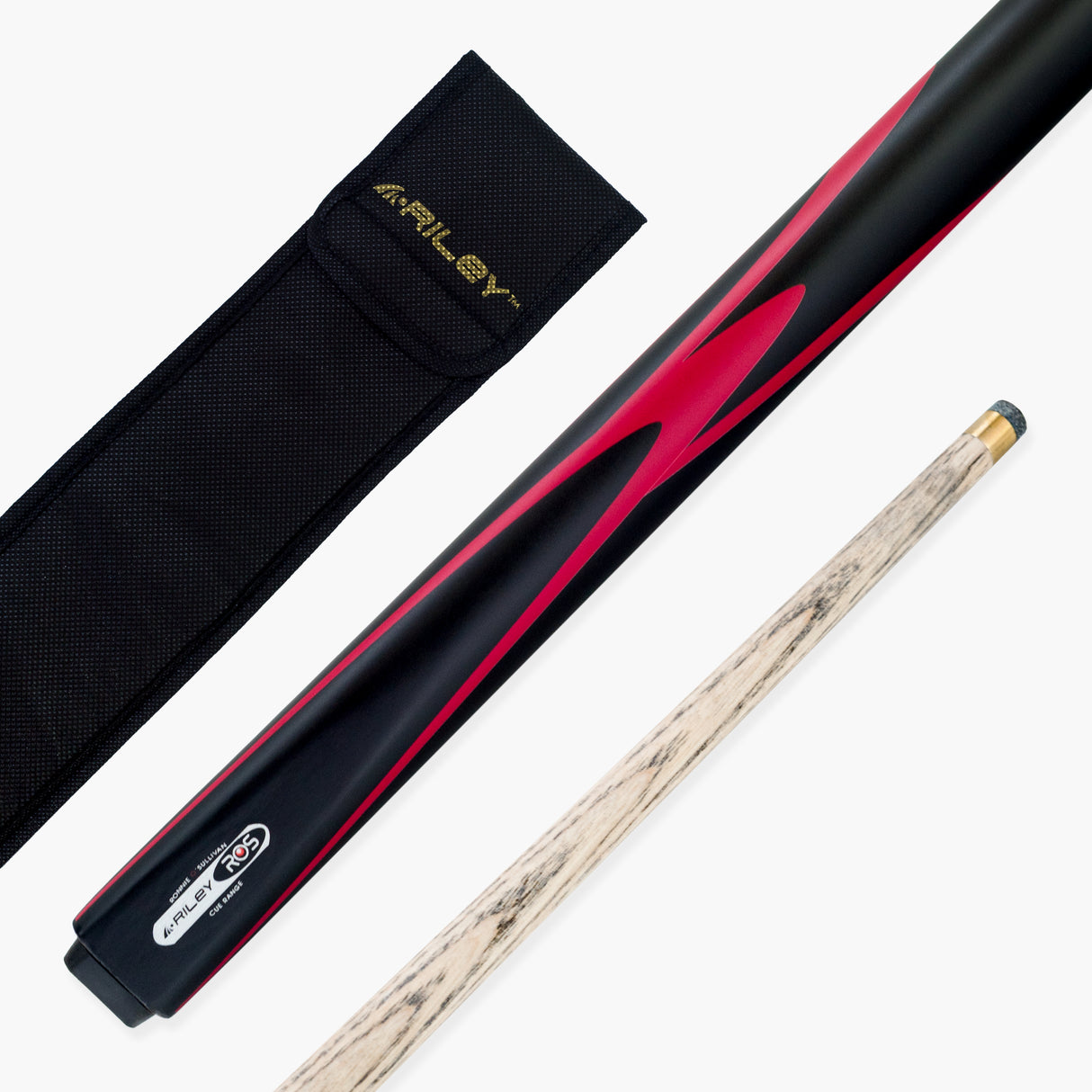 Riley Ronnie O’Sullivan Endorsed Limited Edition Ash Snooker and English Pool Cue 9.5mm Tip with Riley Soft Case