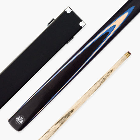 Baize Master Challenger 2 Piece Snooker Pool Cue and Case Set 9.5mm Pro Leather Tip with Black Hard Case