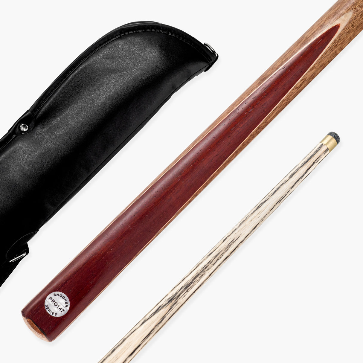 PRO147 Traditional CHAMPION 57 Inch 2 Piece Pool Snooker Cue and Case Set with 9.5mm Tip