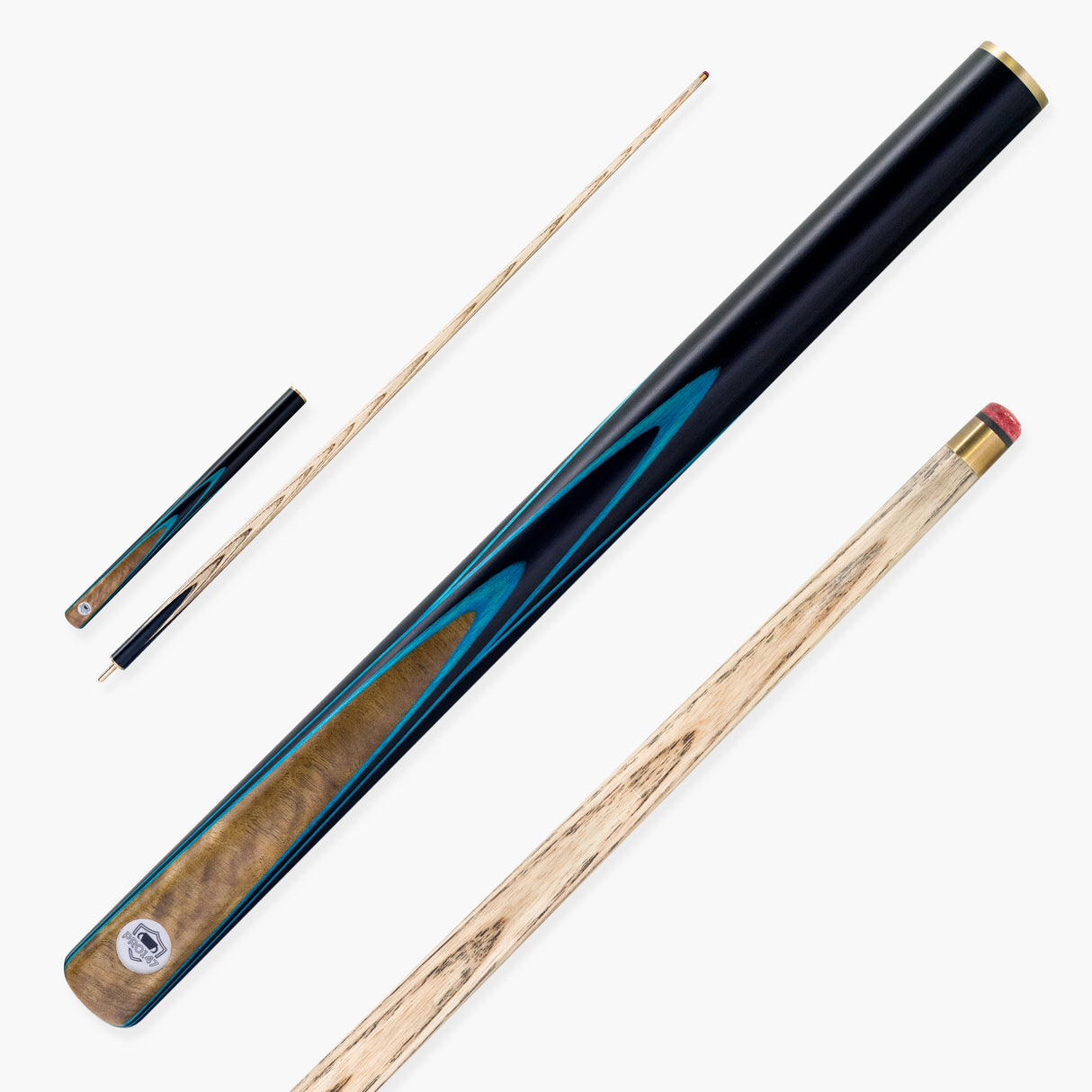 PRO147 Pearl Series Blue Burl 3/4 Joint Cue with 9.5mm Professional Red Leather Tip