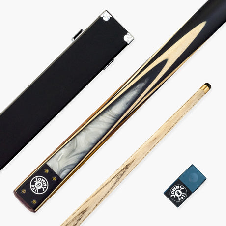 Jonny 8 Ball Marble 2 Piece Snooker and Pool Cue and Case Set 9mm Tip