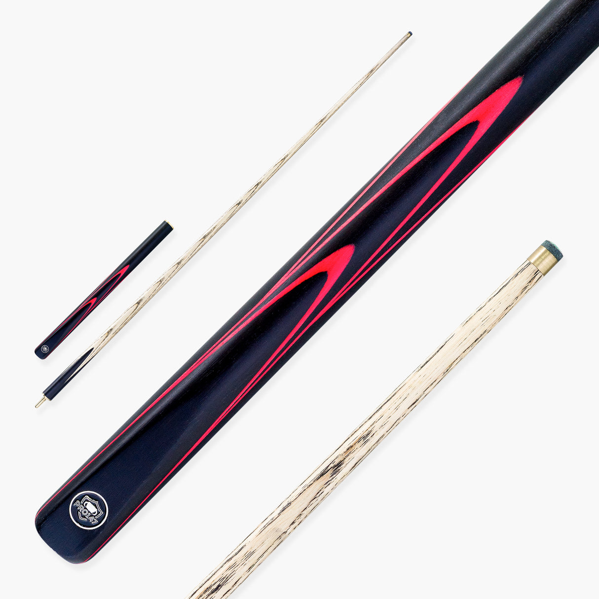 PRO147 Apollo 58 Inch 3/4 Jointed Hand Spliced Premium Snooker and Pool Cue 9.5mm Tip