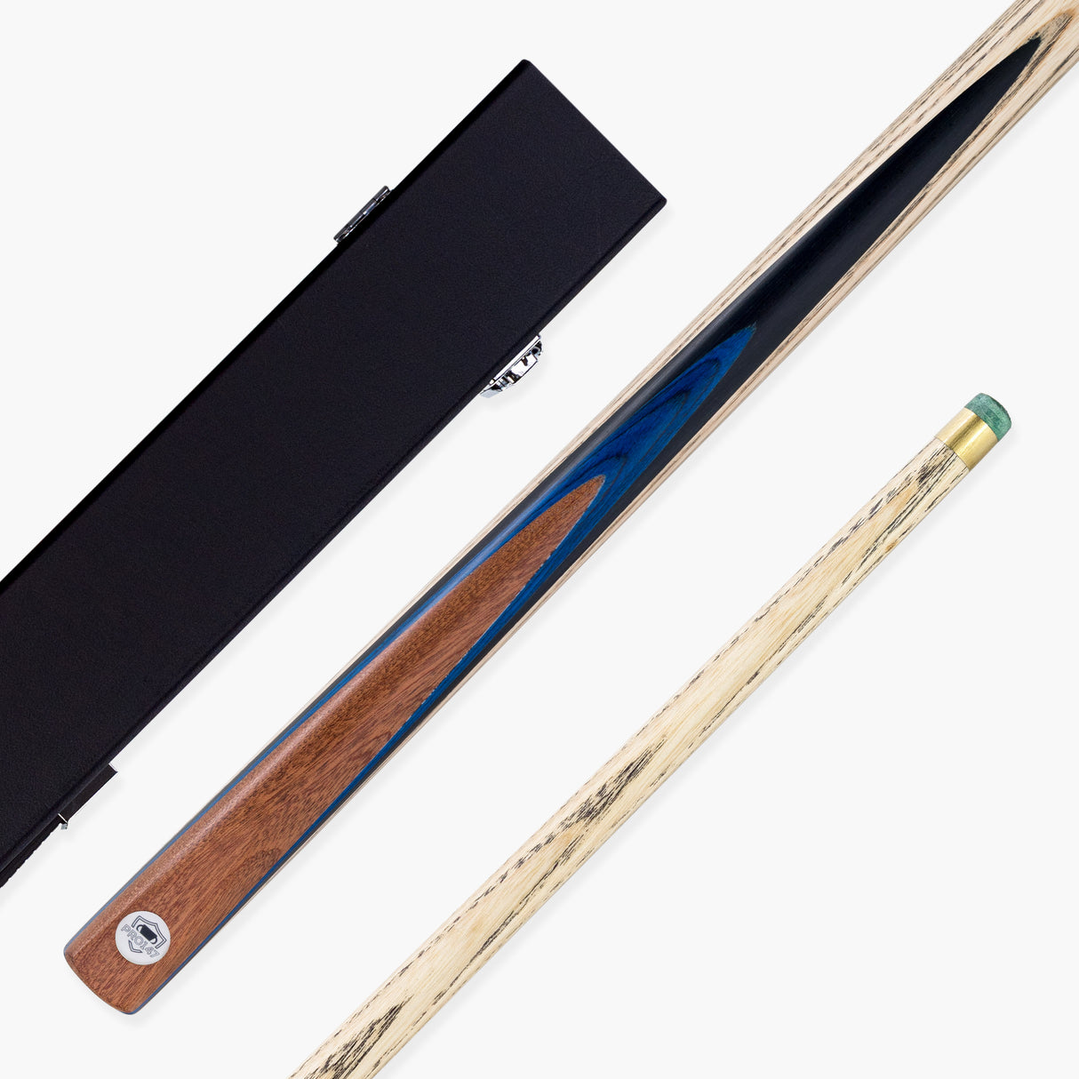 PRO147 Pro Match Sapphire 2 Piece Snooker Pool Cue and Case Set 9.5mm Tip