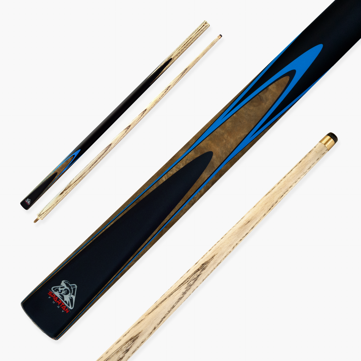 Spartan Fury CONQUEST 2 Piece Matching Ash Centre Joint Snooker Pool Cue 9.5mm Tip