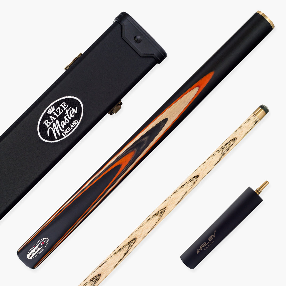 Riley Ronnie O’Sullivan 3 Series Limited Edition ¾ Joint Snooker and Pool Cue and Case Set with Ebony Butt and 9.5mm Elk Master Tip (ROS 3-8)