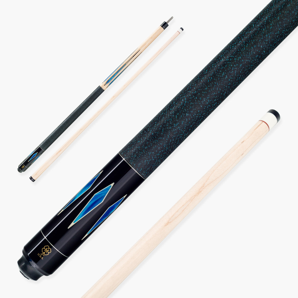 McDermott BLUE PEARL Hand Crafted G-Series American Pool Cue 13mm tip – G324A