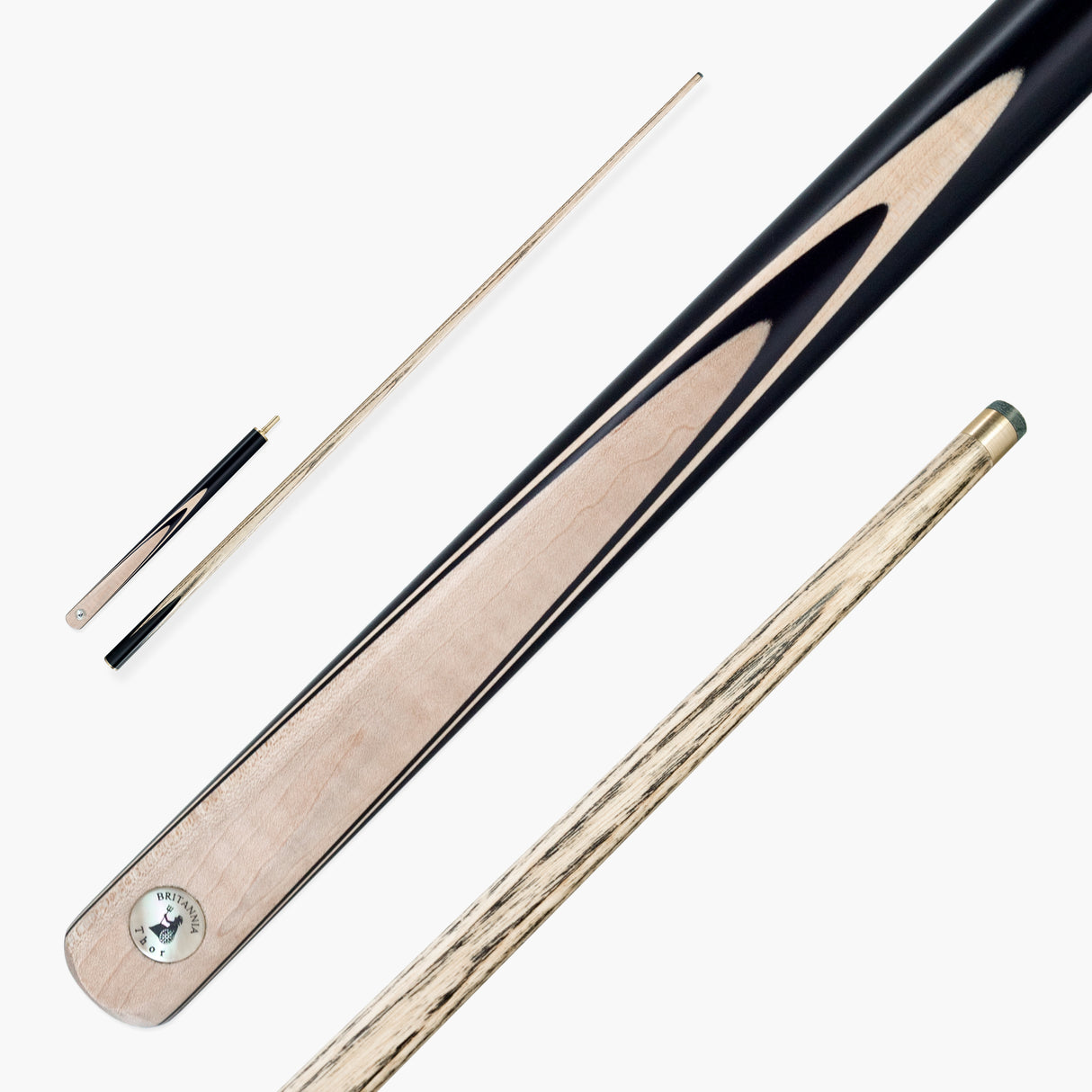 Britannia Thor Traditional Hand Spliced 3/4 Jointed Quality Snooker and Pool Cue 9.5mm Tip