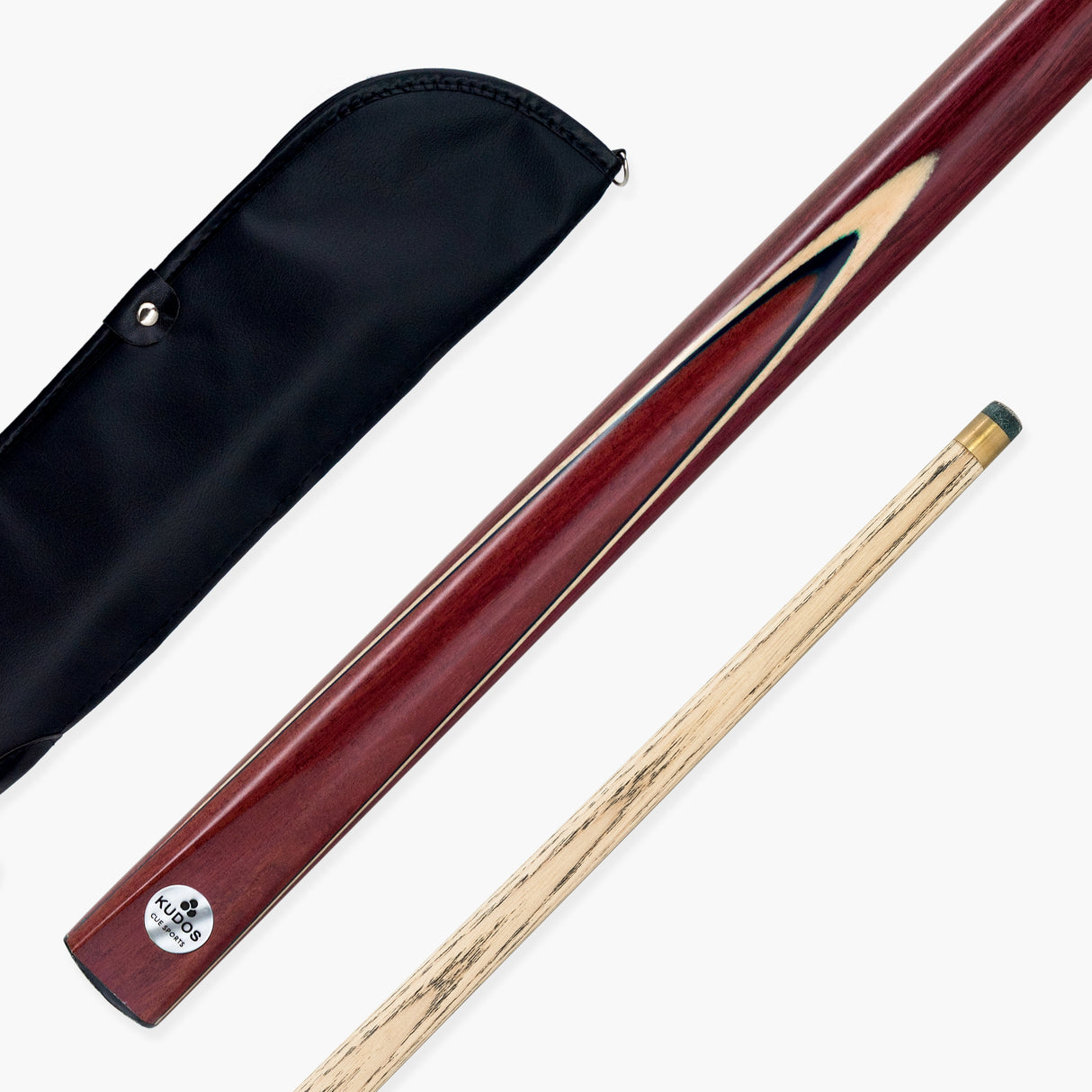 Kudos Purple Heart 2 Piece Heavy Weight Snooker and Pool Cue and Case Set 9mm Tip