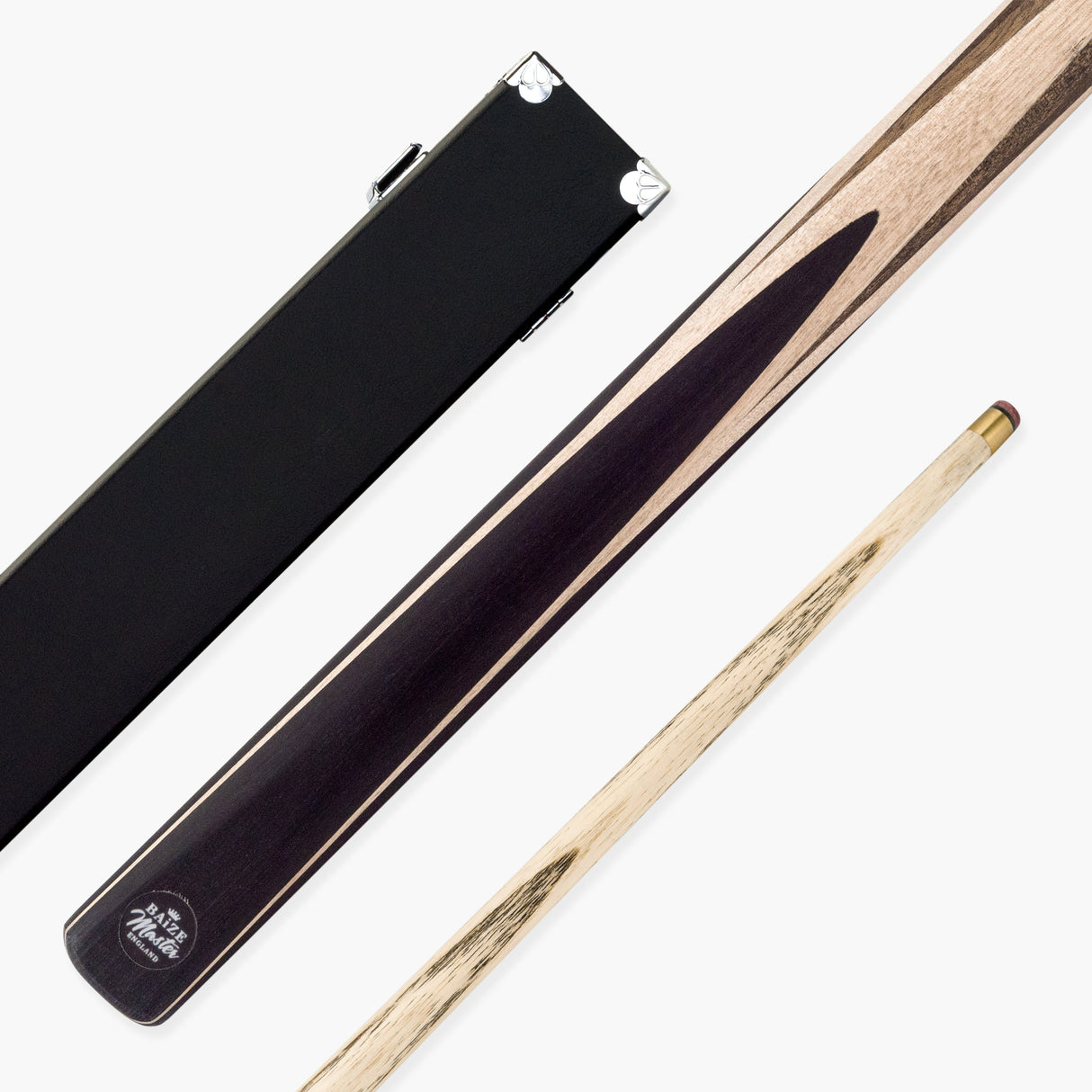 Baize Master Paragon 57 inch 2 Piece Snooker Pool Cue and Case Set 9.3mm Pro Leather Tip