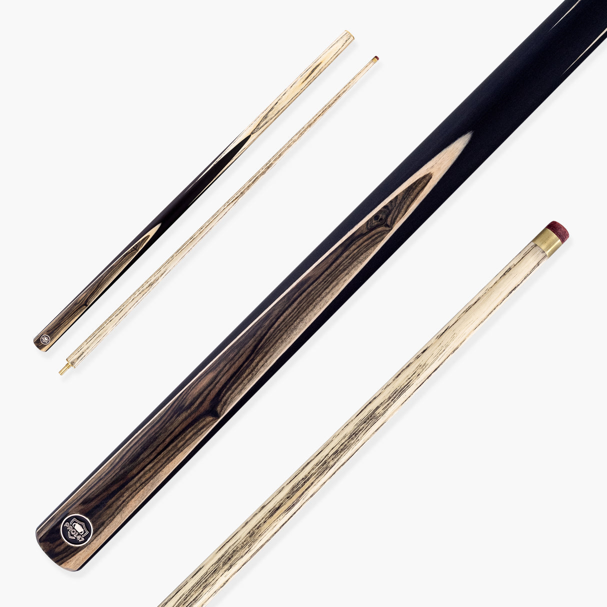 PRO147 Sherwood 57 Inch 2 Piece Snooker and Pool Cue with 9.5mm Red Layered Professional Tip
