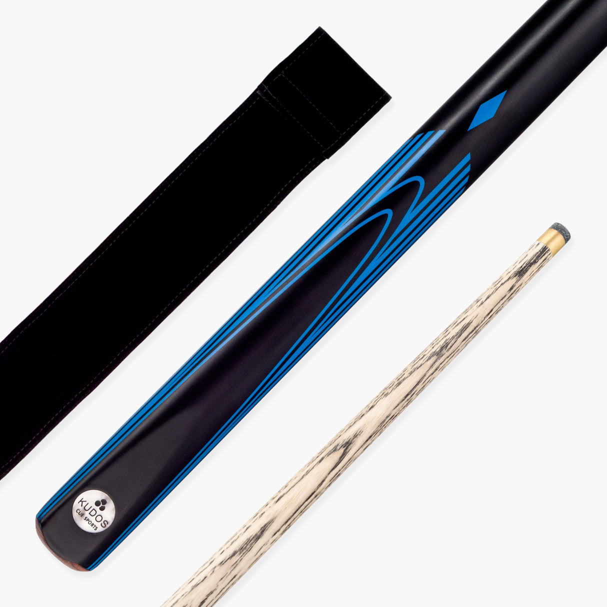 Kudos DIAMOND 57 Inch 2 Piece Snooker and Pool Cue and Soft Case Set 9.5mm Tip