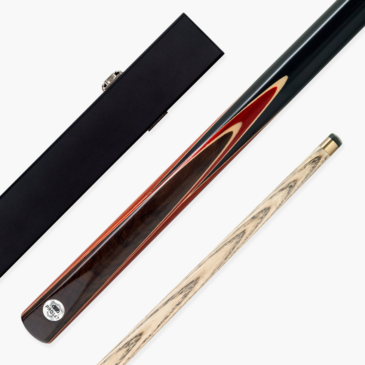 PRO147 Devil 2 Piece Snooker and Pool Cue and Case Set with 9.5mm Leather Tip