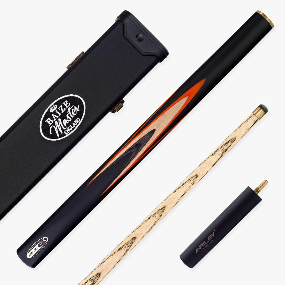 Riley Ronnie O’Sullivan 3 Series Limited Edition ¾ Joint Snooker and Pool Cue and Case Set with Ebony Butt and 9.5mm Elk Master Tip (ROS 3-7)