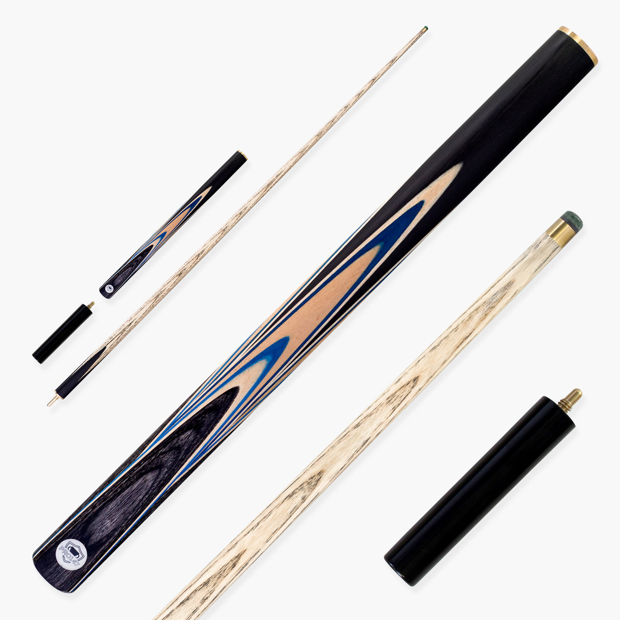 PRO147 Blue Pearl 3/4 Joint Cue with 9.5mm Professional Layered Leather Tip