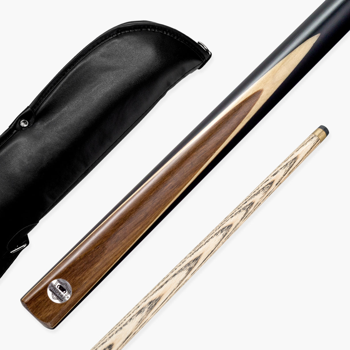 PRO147 Maple Flash 57 Inch 2 Piece Ash Snooker and Pool Cue and Soft Case Set 9.5mm Tip