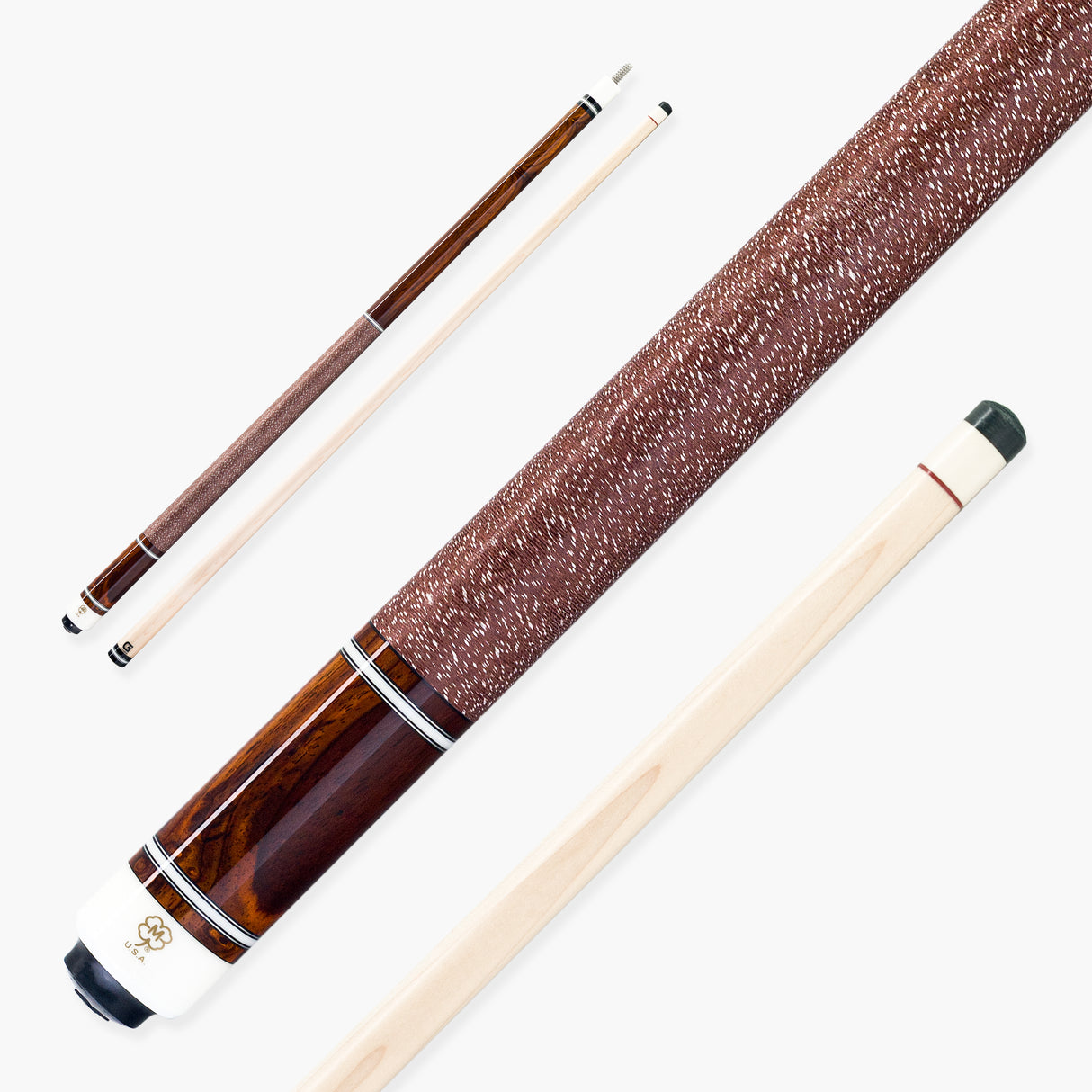 McDermott PLAIN COCOBOLO Hand Crafted G-Series American Pool Cue 13mm tip – G223