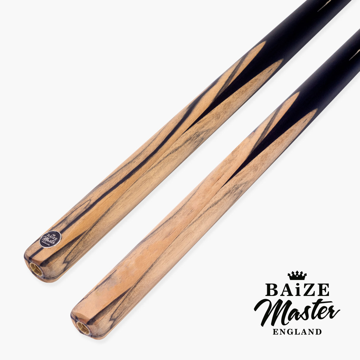 Baize Master Crombie 2 Piece 57 Inch English Pool Cue and Case Set with 8.5mm Red Layered Tip