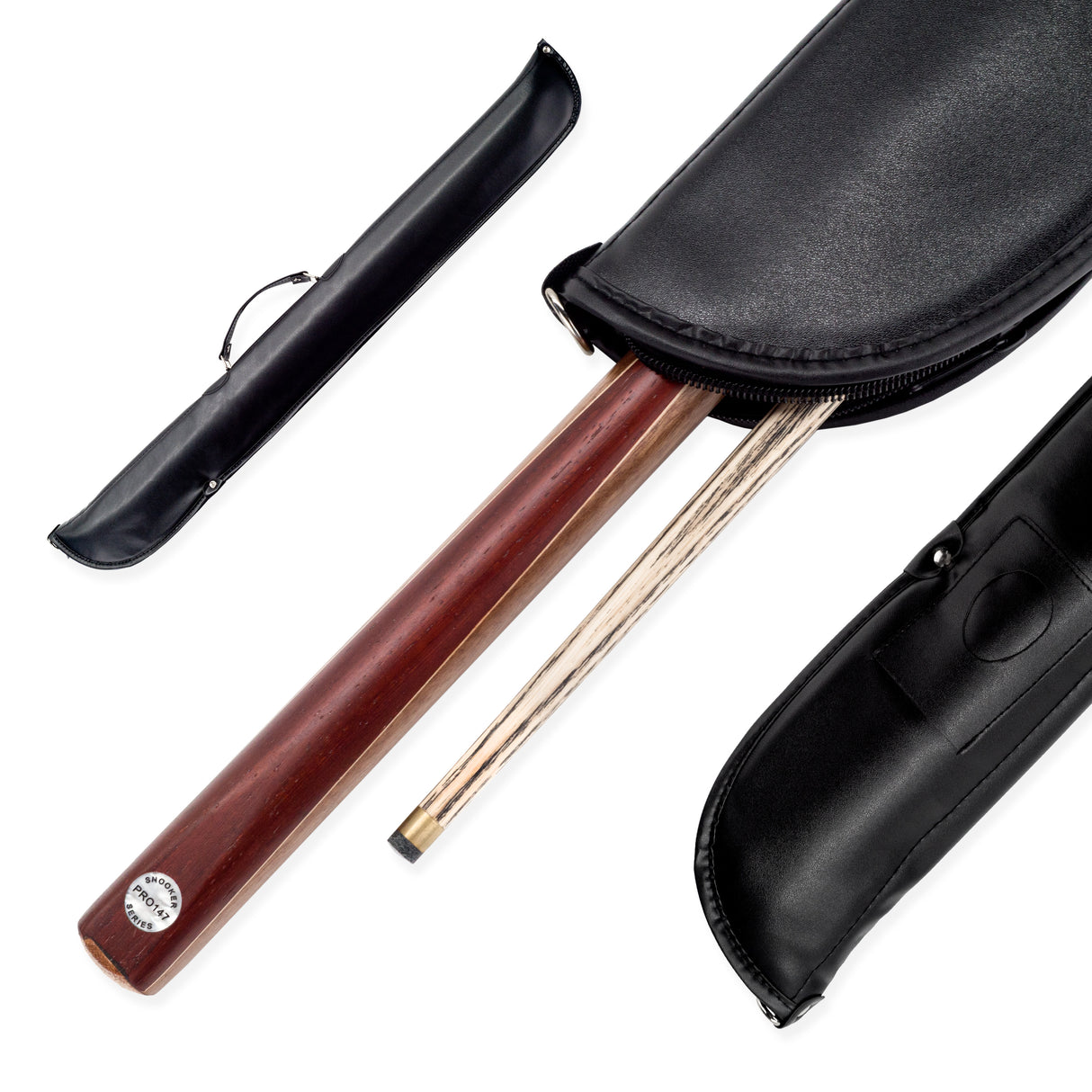 PRO147 Traditional CHAMPION 57 Inch 2 Piece Pool Snooker Cue and Case Set with 9.5mm Tip