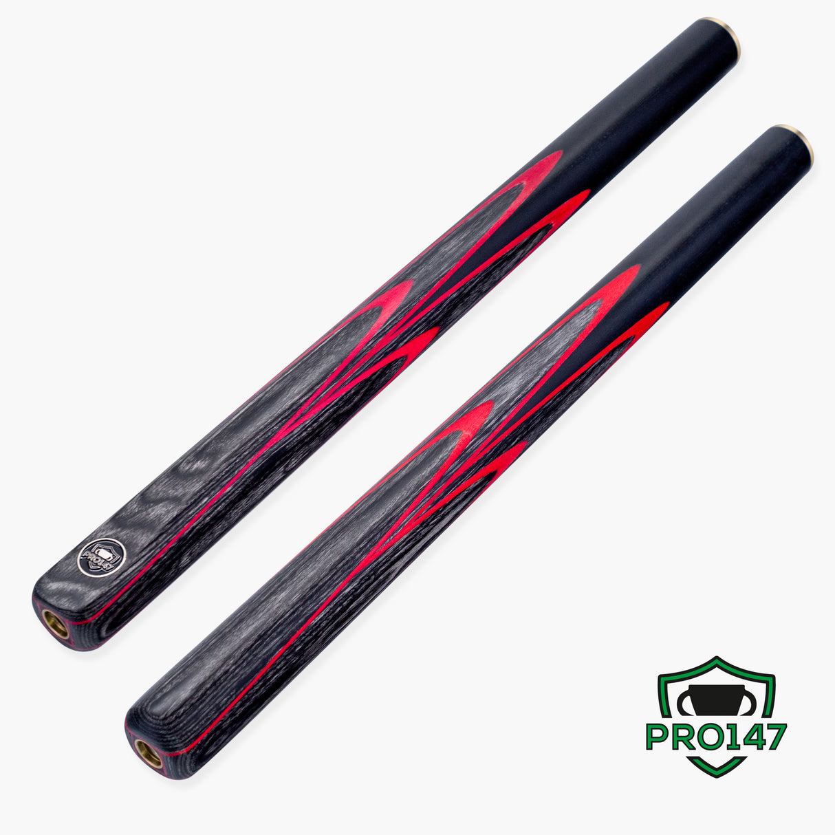 PRO147 Apollo 58 Inch 3/4 Jointed Hand Spliced Premium Snooker and Pool Cue and Case Set 9.5mm Tip