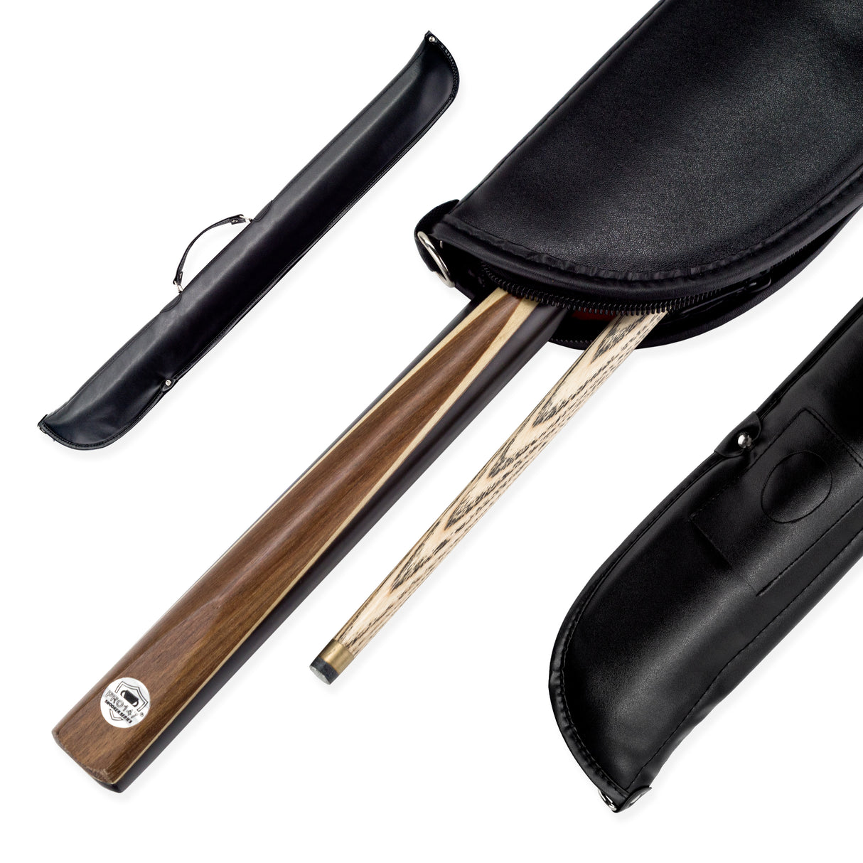 PRO147 Maple Flash 57 Inch 2 Piece Ash Snooker and Pool Cue and Soft Case Set 9.5mm Tip