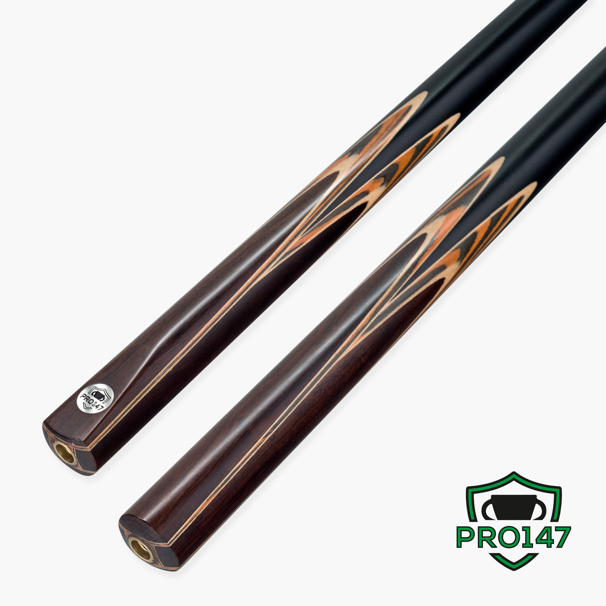 PRO147 TIGER 2 Piece Centre Joint Snooker and Pool Cue with 9.5mm Leather Tip