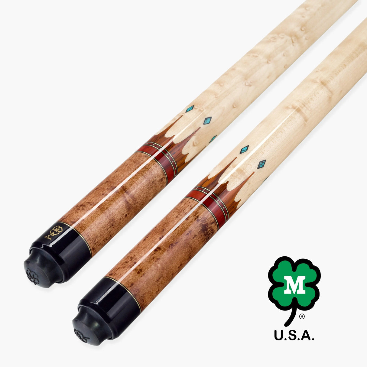 McDermott COCOBOLO CROWN Hand Crafted G-Series American Pool Cue 13mm tip – G407 McDermott