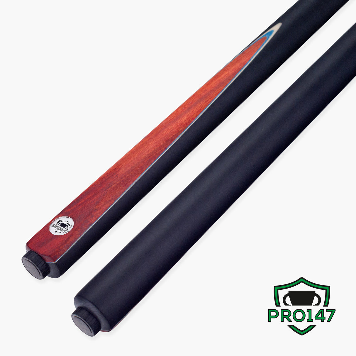 PRO147 PRO MATCH Red 2 Piece Centre Joint Pool Snooker Cue and Case Set 9.5mm Tip