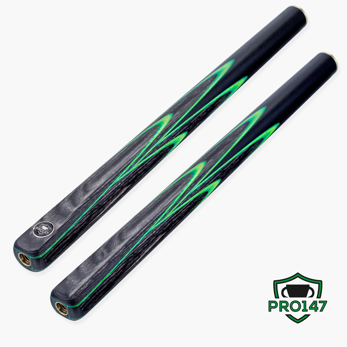 PRO147 Apollo 58 Inch 3/4 Jointed Hand Spliced Premium Snooker and Pool Cue 9.5mm Tip