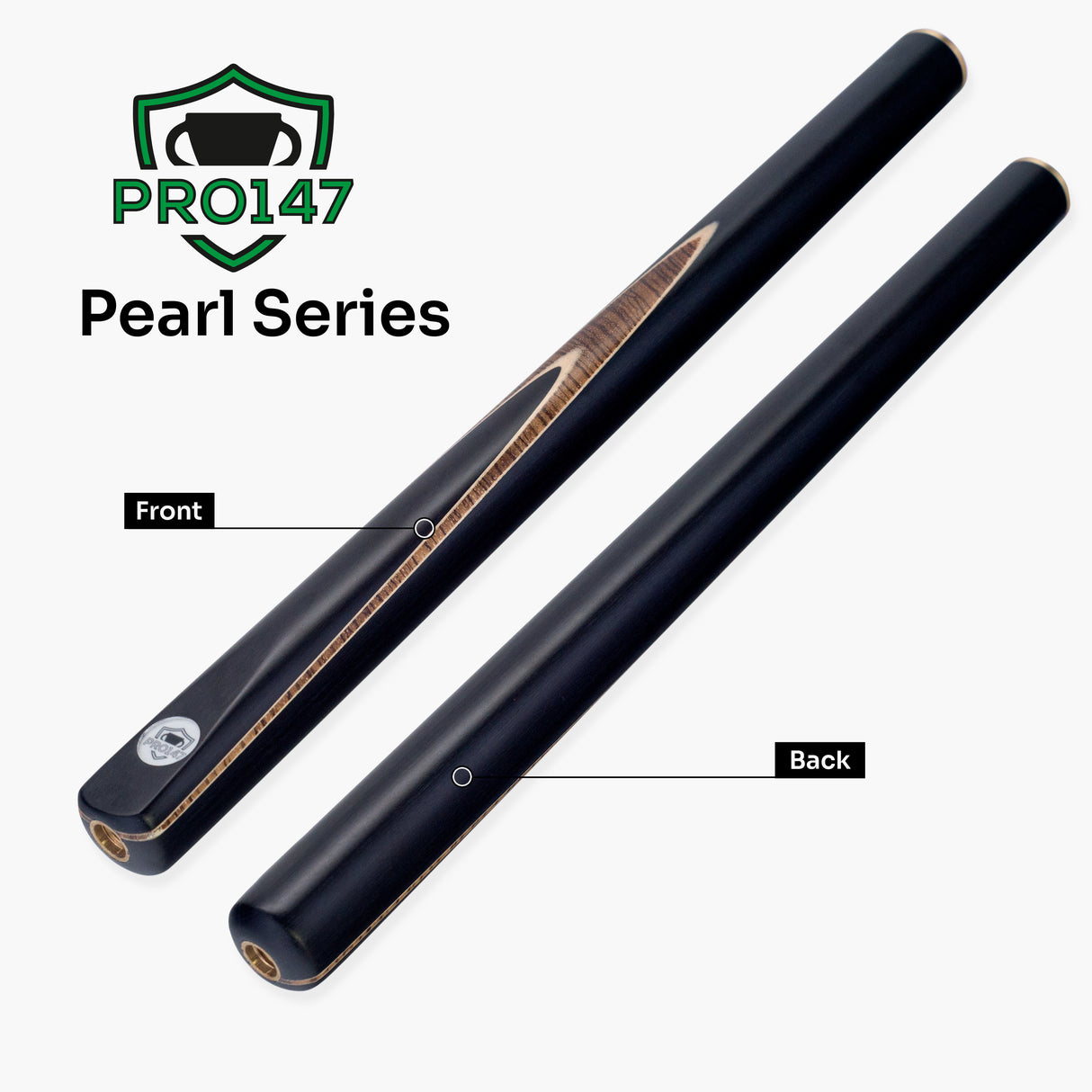PRO147 Pearl Series Zebra 3/4 Joint Cue with 9.5mm Professional Red Leather Tip