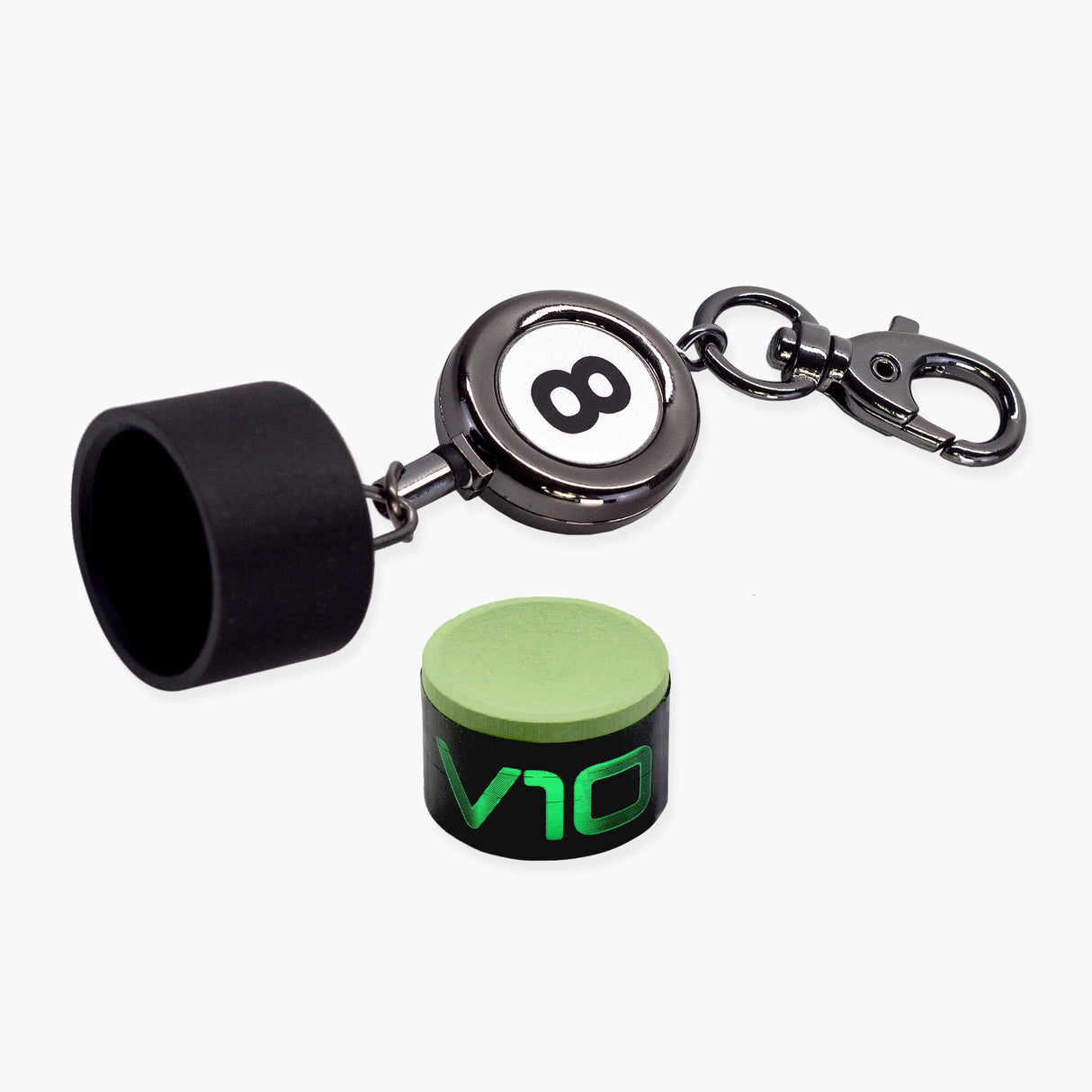 8 Ball Retractable Chalk Holder Cue + Case