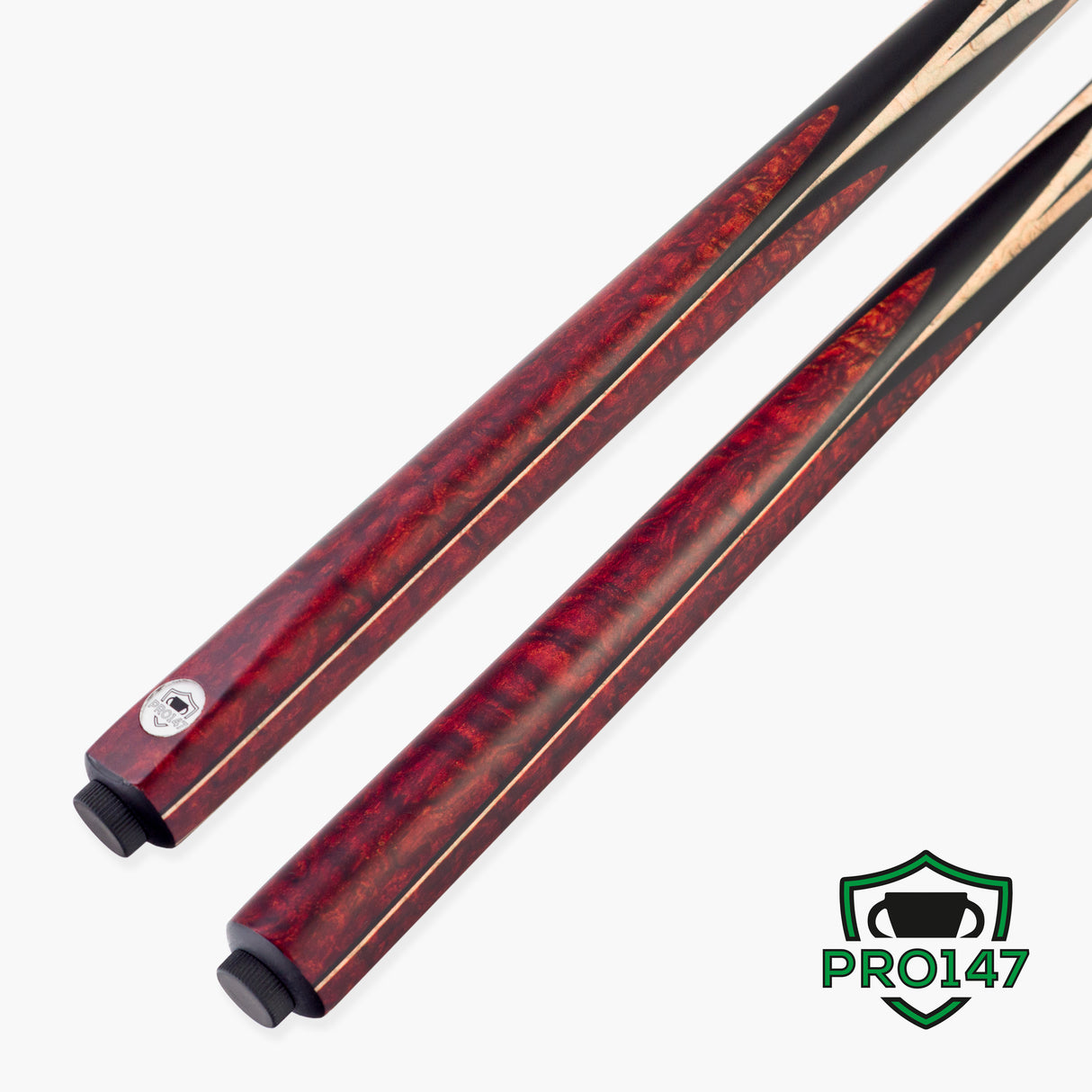PRO147 Farsley Two Piece Snooker and Pool Cue with 9.5mm Green Layered Tip
