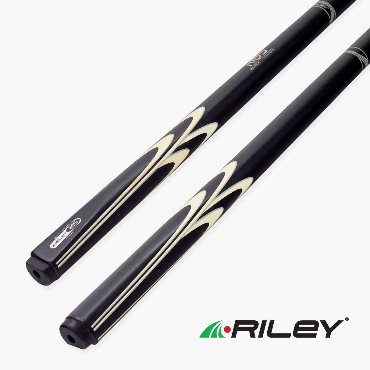 Riley Ronnie O’Sullivan Endorsed Limited Edition 2 Piece Ash Snooker and English Pool Cue and Case Set 9.5mm Tip - ROS 40E