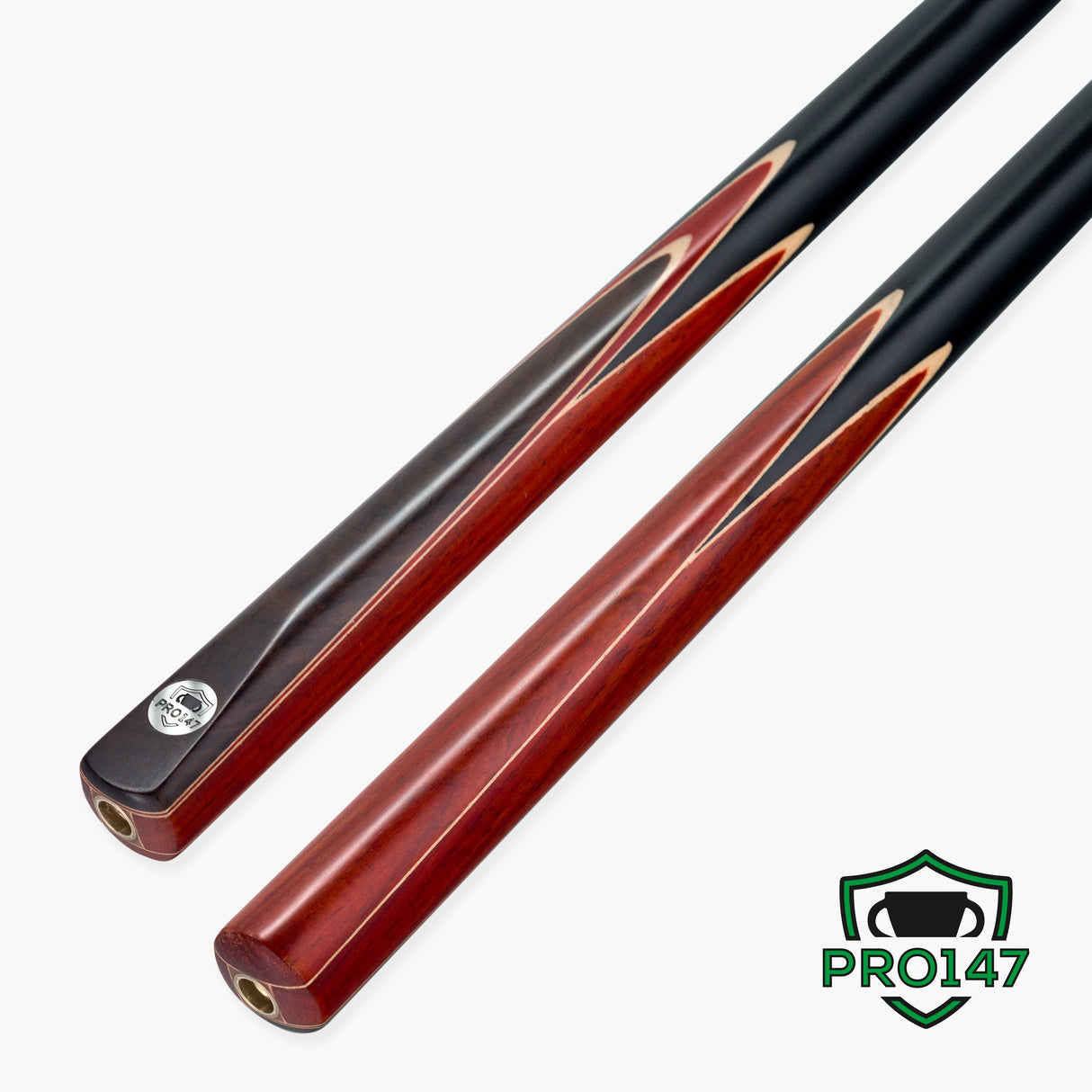 PRO147 Devil 2 Piece Snooker and Pool Cue and Case Set with 9.5mm Leather Tip