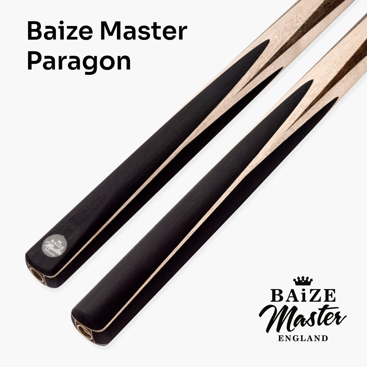 Baize Master Paragon 57 inch 2 Piece Snooker Pool Cue and Case Set 9.3mm Pro Leather Tip
