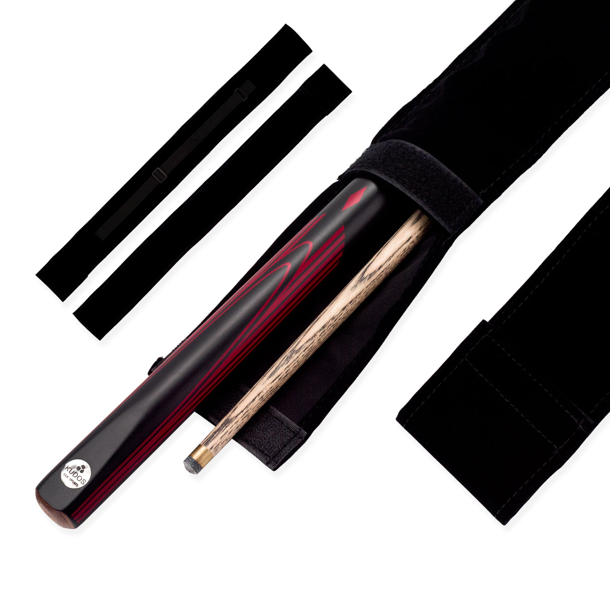 Kudos DIAMOND 57 Inch 2 Piece Snooker and Pool Cue and Soft Case Set 9.5mm Tip