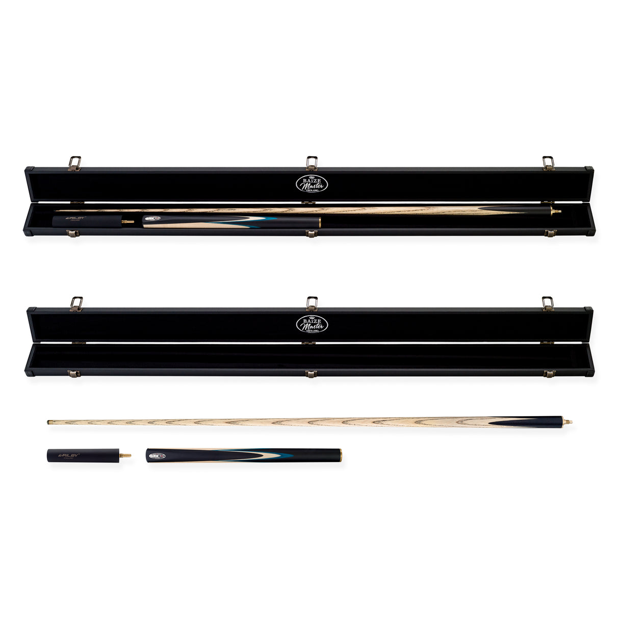 Riley Ronnie O’Sullivan 3 Series Limited Edition ¾ Joint Snooker and Pool Cue and Case Set with Ebony Butt and 9.5mm Elk Master Tip (ROS 3-6)