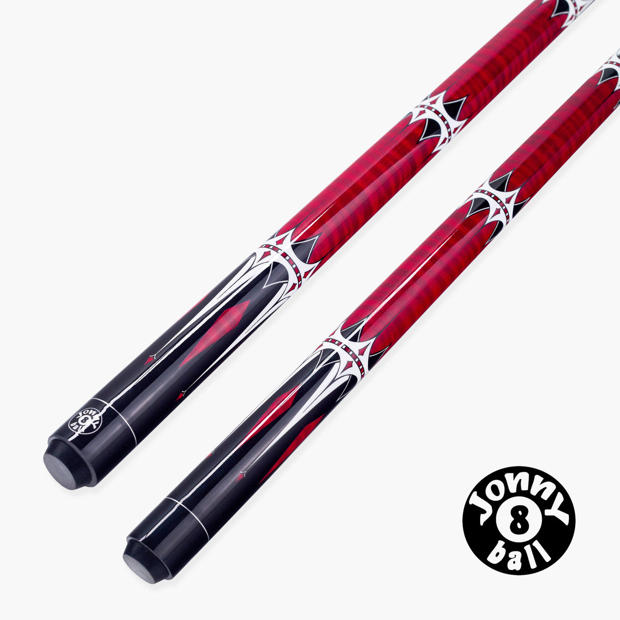 Jonny 8 Ball Harpoon 58 Inch 2 Piece American Pool Cue and Case Set 13mm Layered Tip
