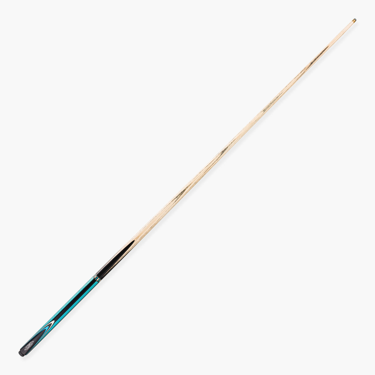 JFlowers AQUAMARINE Limited Edition 57 Inch One Piece Snooker and Pool Cue with Ebony Butt and 9.5mm Elk Master Tip