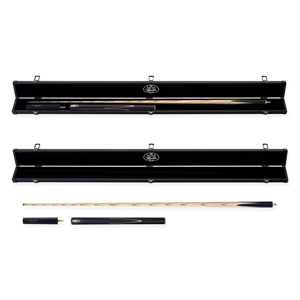 Riley Ronnie O’Sullivan 3 Series Limited Edition ¾ Joint Snooker and Pool Cue and Case Set with Ebony Butt and 9.5mm Elk Master Tip (ROS 3-9)