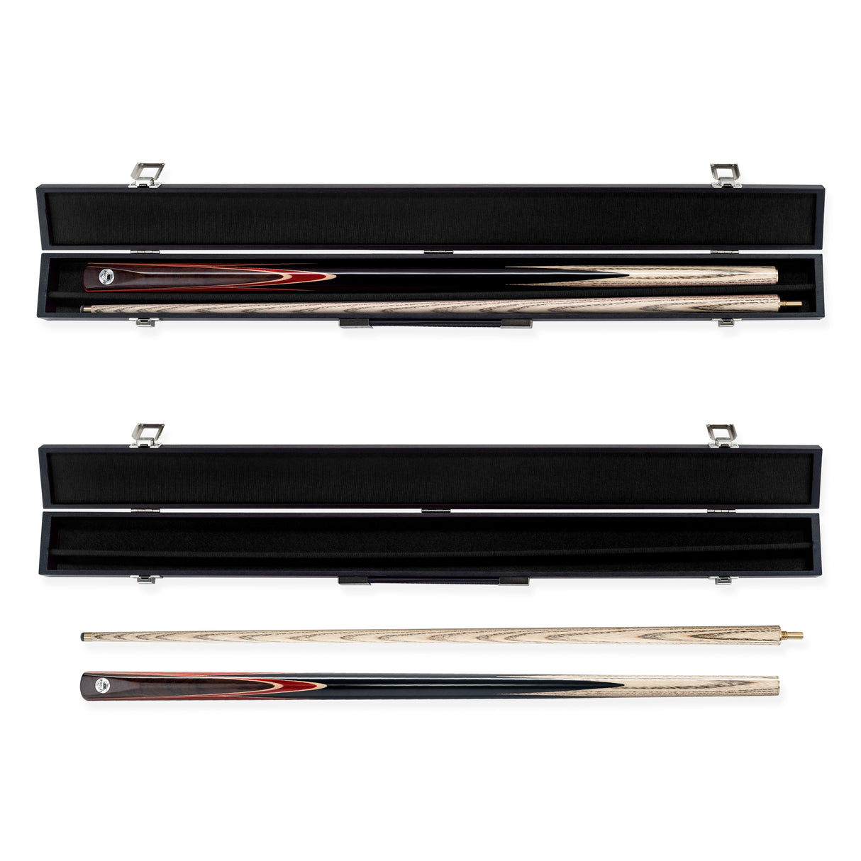 PRO147 Devil 2 Piece Snooker and Pool Cue and Case Set with 9.5mm Leather Tip