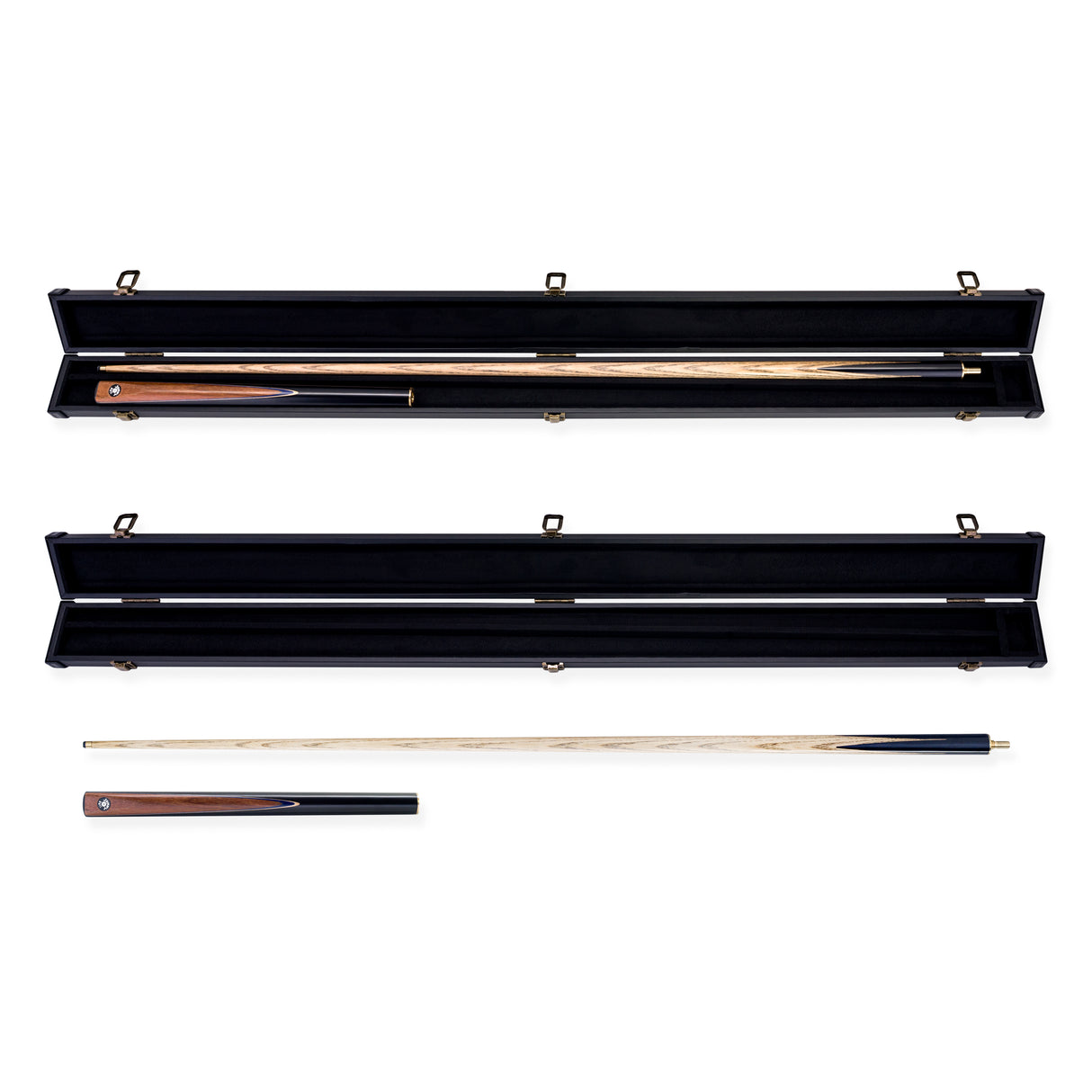 Jonny 8 Ball 3/4 Blue Thunder Traditional English 8 Ball Pool Cue and Case Set 8.8mm Tip
