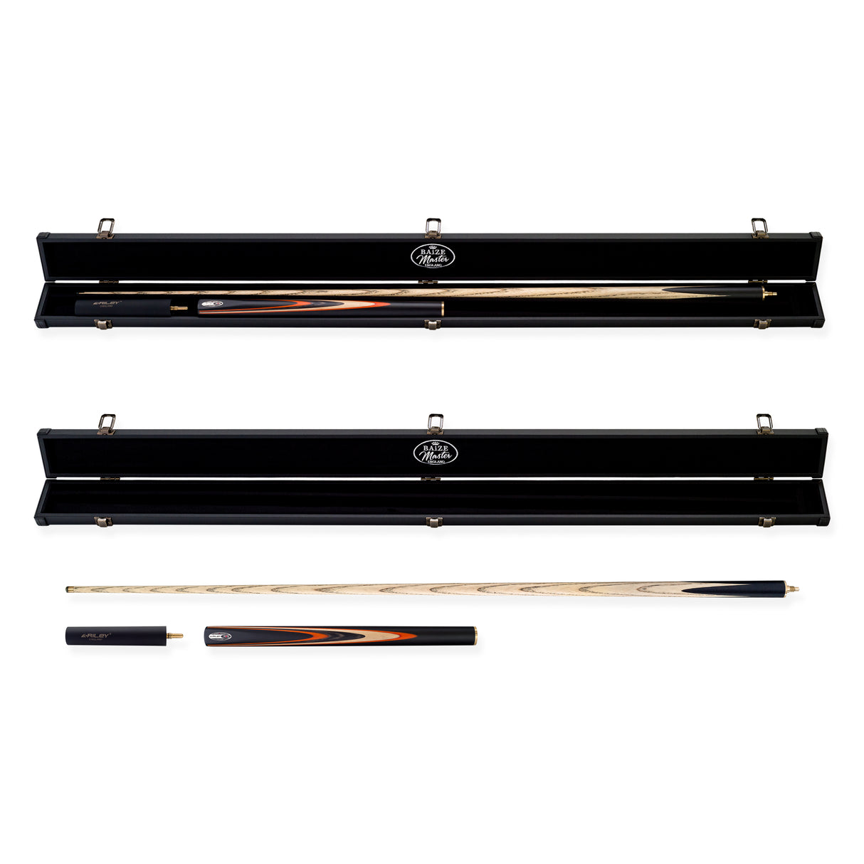 Riley Ronnie O’Sullivan 3 Series Limited Edition ¾ Joint Snooker and Pool Cue and Case Set with Ebony Butt and 9.5mm Elk Master Tip (ROS 3-8)