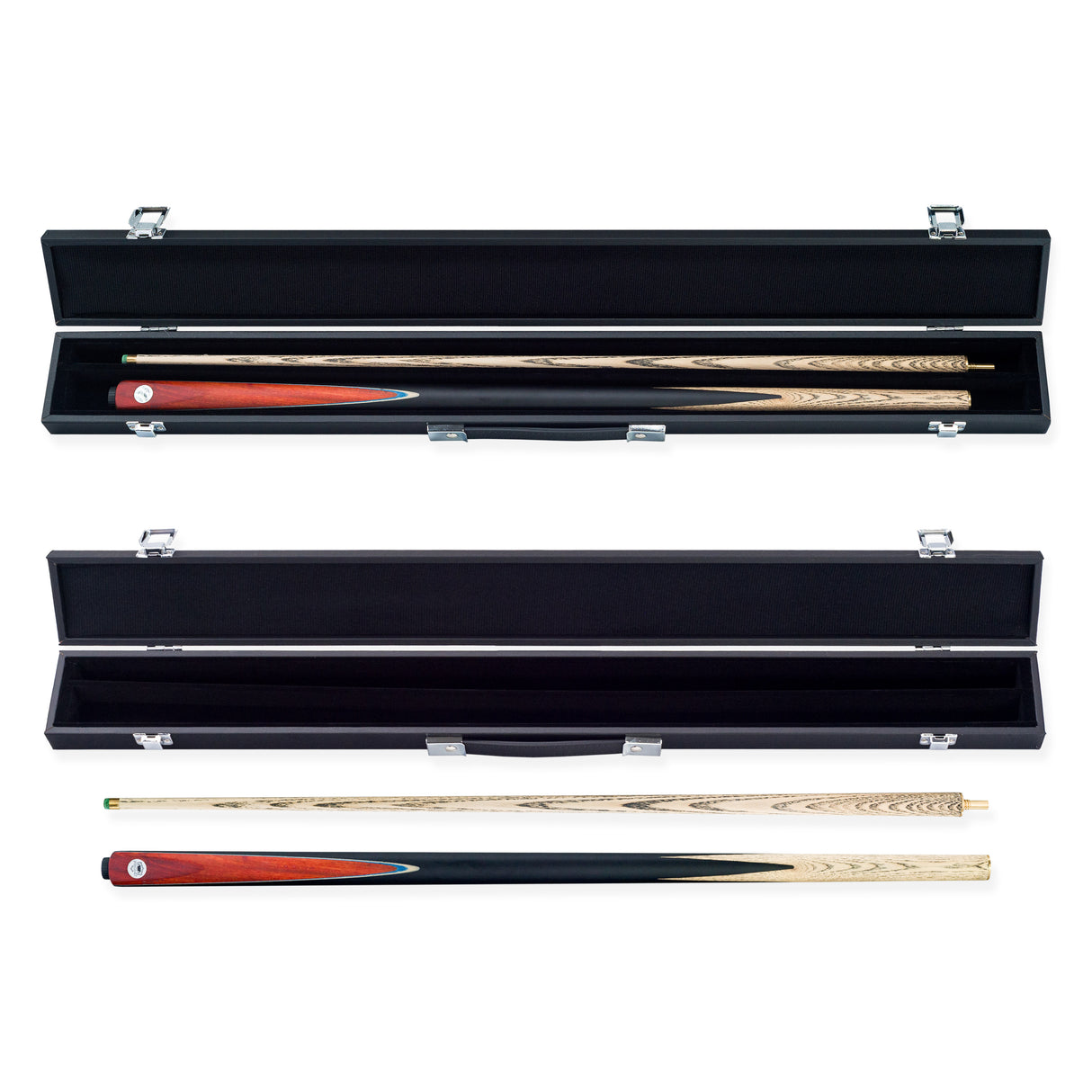 PRO147 PRO MATCH Red 2 Piece Centre Joint Pool Snooker Cue and Case Set 9.5mm Tip