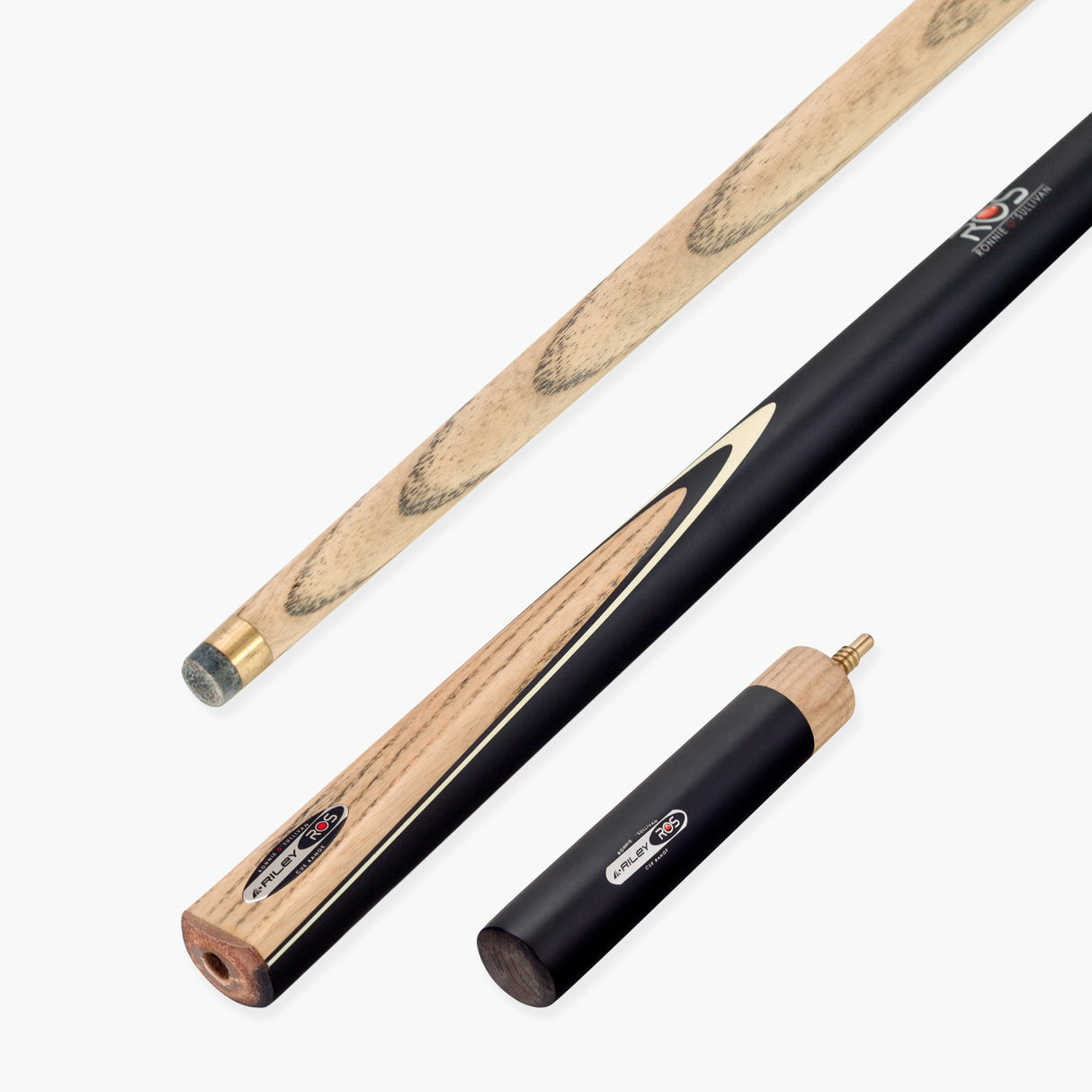 Riley Ronnie O’Sullivan Endorsed Limited Edition 2 Piece Ash Snooker and English Pool Cue 9.5mm Tip with Mini Butt Extension - EL-06E