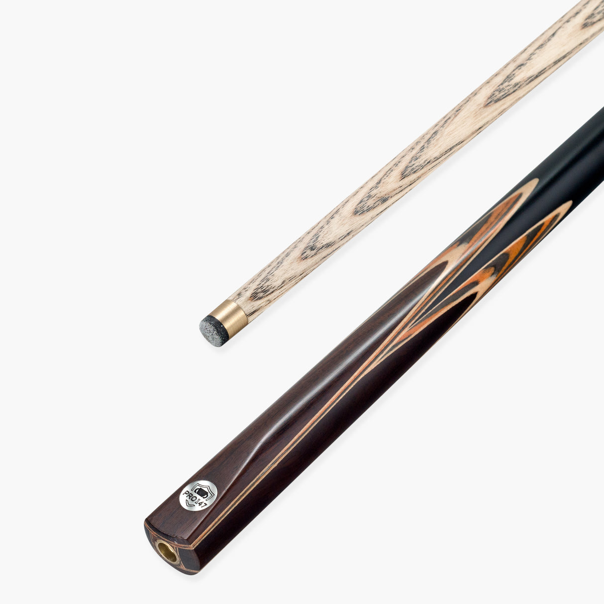 PRO147 TIGER 2 Piece Centre Joint Snooker and Pool Cue with 9.5mm Leather Tip